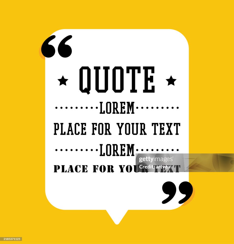Quote Marks Abstract Vector Icon
