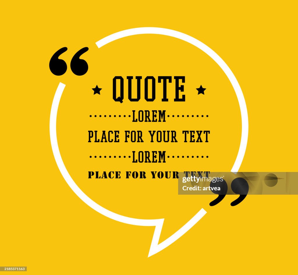 Quote Marks Abstract Vector Icon