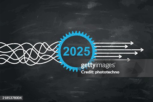 2025 Solution Concepts New Year on Chalkboard Background 2025 Solution Concepts New Year on Chalkboard Background