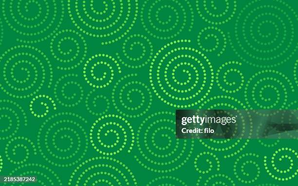 stockillustraties, clipart, cartoons en iconen met seamless tileable green swirl wave curve abstract background - duizelig