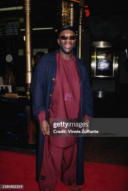 American singer Isaac Hayes attends the Hollywood Premiere of John Frankenheimer's 'Reindeer Games' at the El Capitan Theatre in Hollywood,...