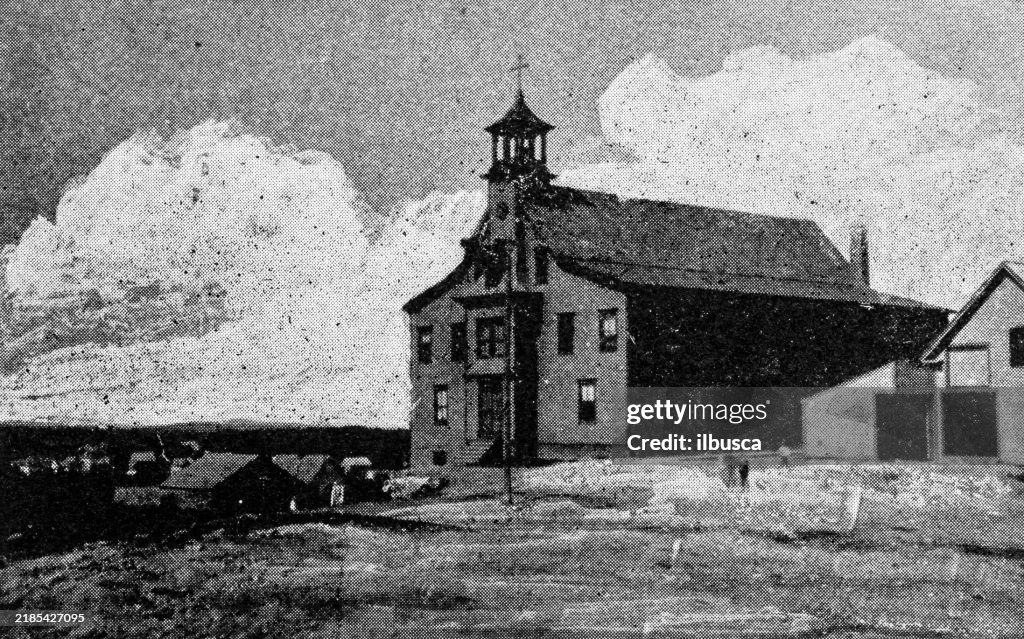 Antique image of Worcester and surroundings, Massachusetts: French Catholic Church, West Gardner