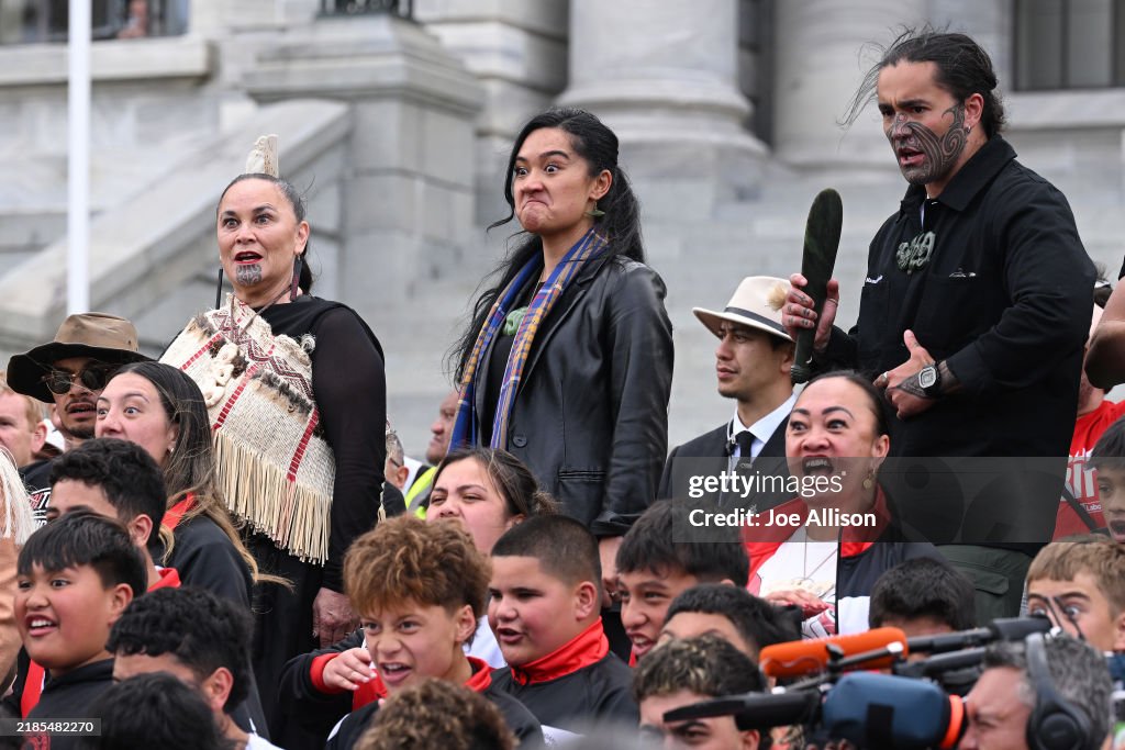 Hikoi In Opposition To The Treaty Principles Bill Arrives In Wellington