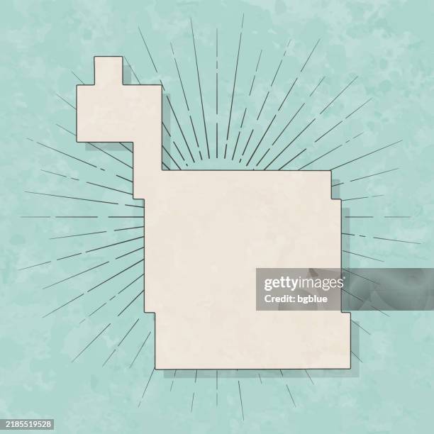 ward county, north dakota. map in retro vintage style - old textured paper - minot north dakota stock illustrations