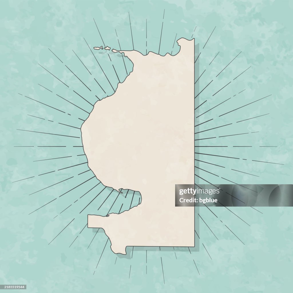 Emmet County, Michigan. Map in retro vintage style - Old textured paper