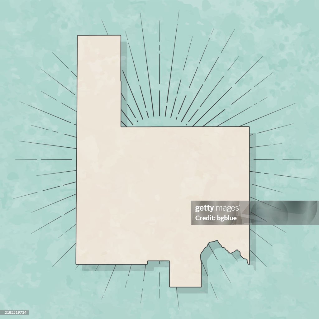 Bonner County, Idaho. Map in retro vintage style - Old textured paper