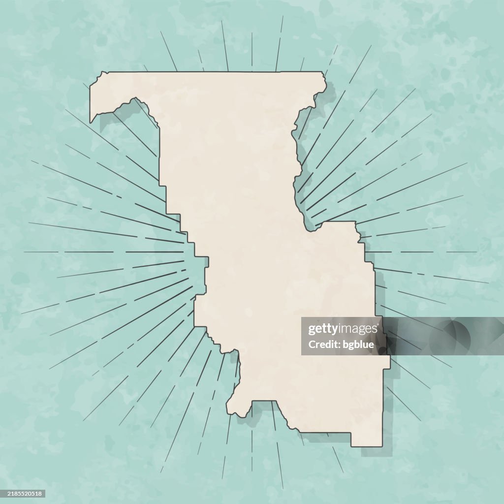 Bannock County, Idaho. Map in retro vintage style - Old textured paper