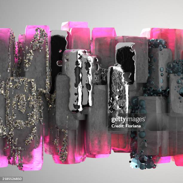 solid cyber structure detail - boron stock pictures, royalty-free photos & images