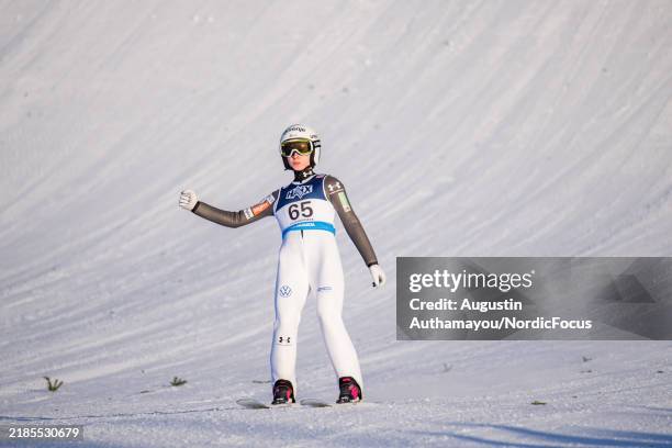 Prevc Nika of Slovenia taking the first position during FIS Ski jumping World Cup Women's Individual HS140 on November 23, 2024 in Lillehammer,...