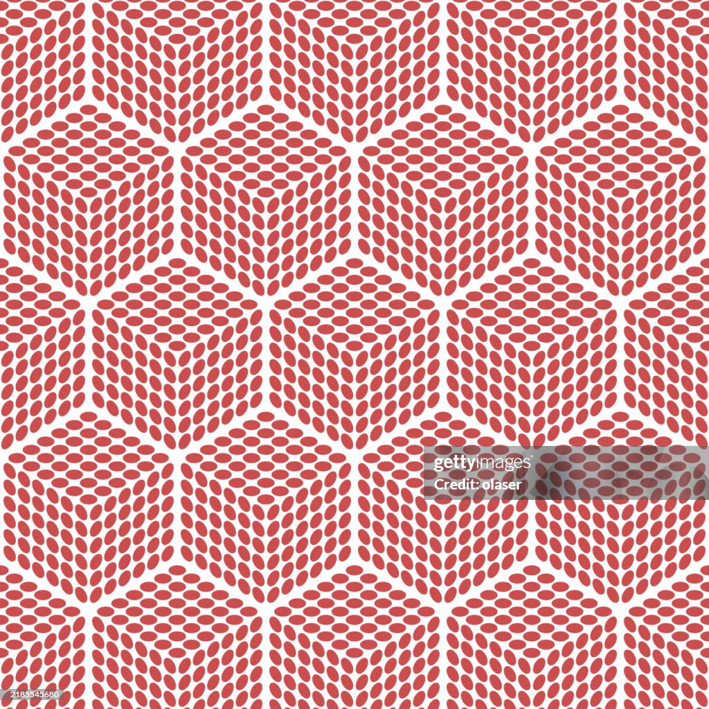 Cubes Pattern Vector Separated Cubes Pattern Featuring Sides Adorned With Red Dots High-Res ...