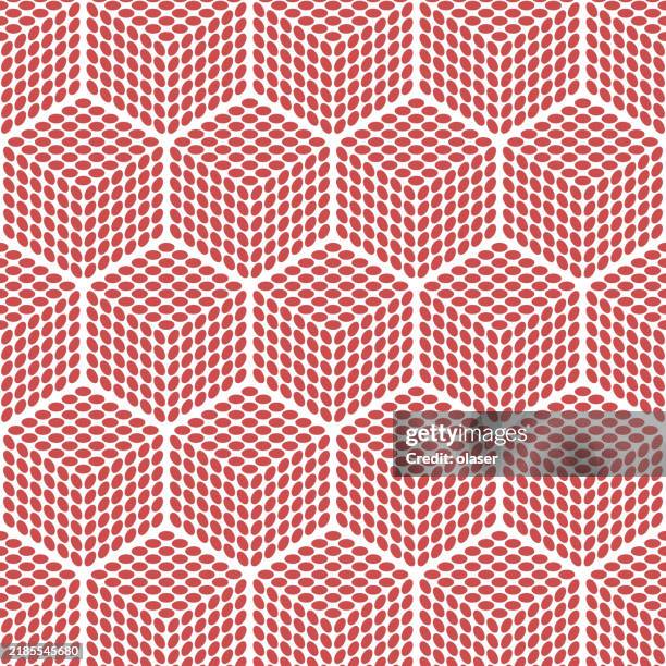 Cubes Pattern Vector Separated Cubes Pattern Featuring Sides Adorned With Red Dots High-Res ...