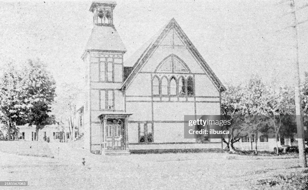 Antique image of Worcester and surroundings, Massachusetts: Episcopal Church, West Gardner