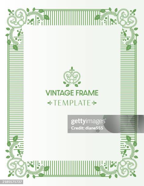 vintage style card frame with copy space - filigree background stock illustrations