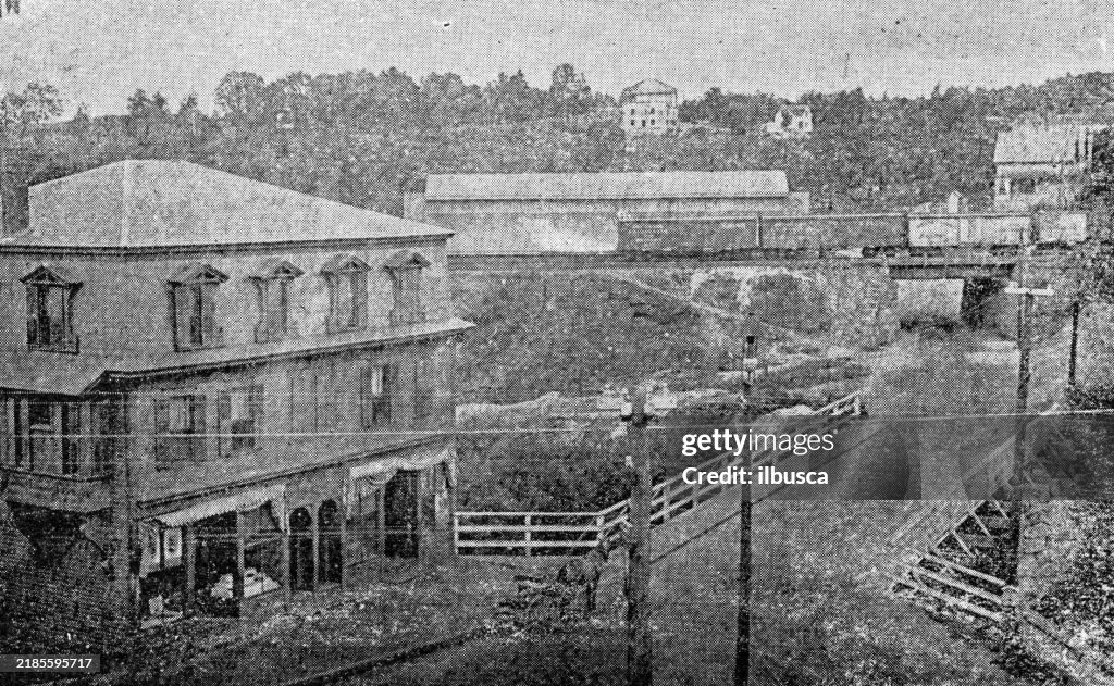 Antique image of Worcester and surroundings, Massachusetts: Depot Street, West Fitchburg