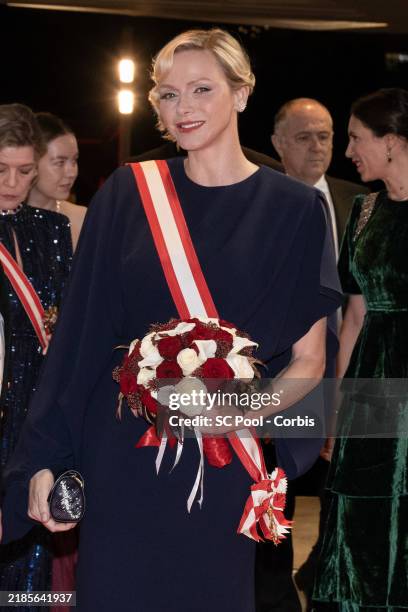 Princess Charlene of Monaco attends the Gala evening at Grimaldi Forum during the Monaco National Day on November 19, 2024 in Monaco, Monaco.