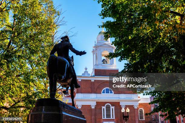 paul revere statue - north end - boston massachusetts - paul revere stock pictures, royalty-free photos & images