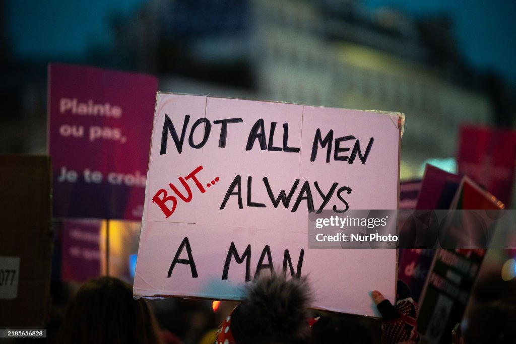 March Against Violence Against Women In Paris