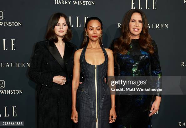 Zoe Ralph Selena Gomez, wearing Ralph Lauren, Zoe Saldana, and Karla Sofía ...