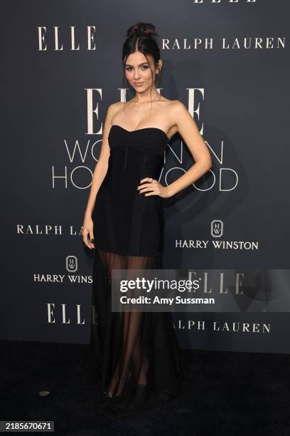 Victoria Justice attends 2024 ELLE Women In Hollywood at Four Seasons Hotel Los Angeles at Beverly Hills on November 19, 2024 in Los Angeles,...