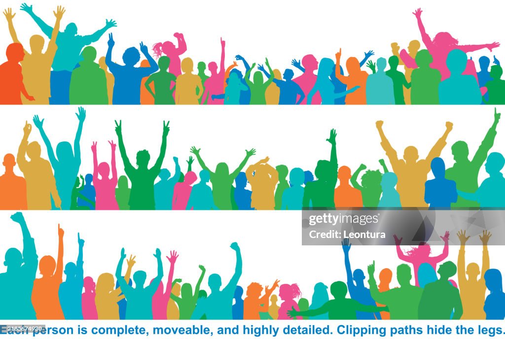 Crowd (All People Are Complete- Clipping Paths Hide the Legs)