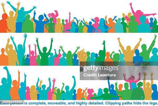 Crowd (All People Are Complete- Clipping Paths Hide the Legs) Crowd (All People Are Complete- Clipping Paths Hide the Legs)