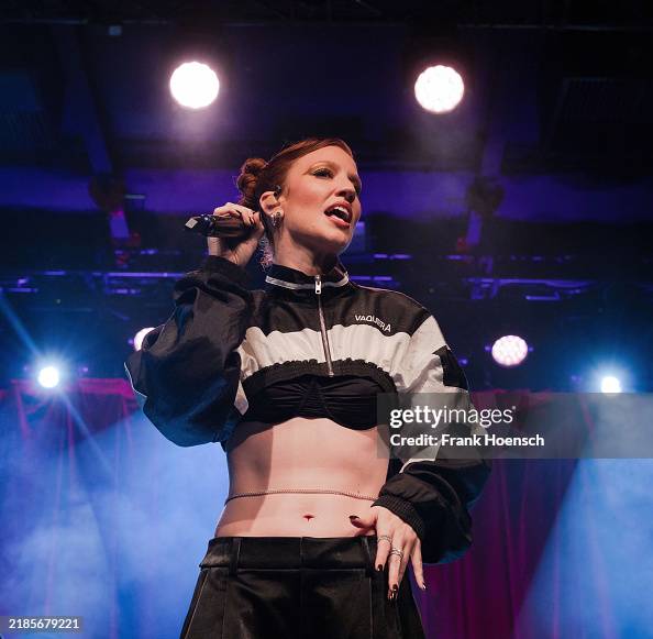Jess Singer British singer Jess Glynne performs live on stage during a concert at ...