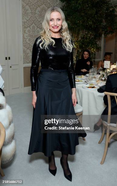 Cameron Diaz, wearing Ralph Lauren, attends ELLE's 2024 Women in Hollywood celebration presented by Ralph Lauren, Harry Winston and TikTok at Four...