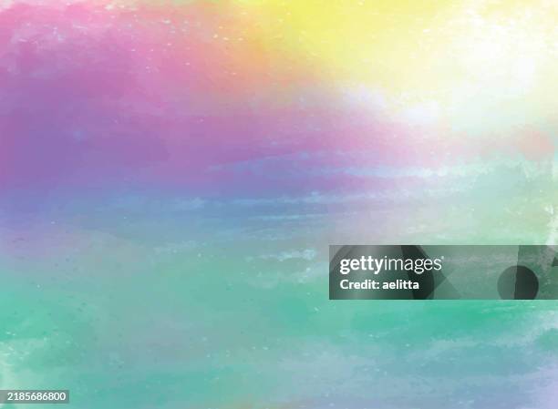 abstrakter aquarellhintergrund. mehrfarbig. - wasserfarbe auf papier stock-grafiken, -clipart, -cartoons und -symbole