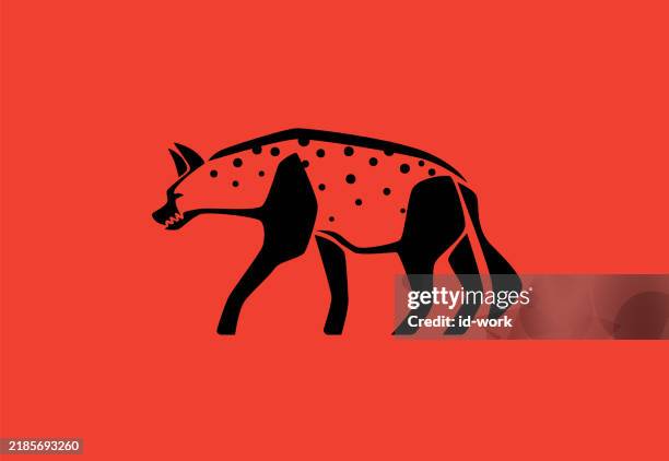 bildbanksillustrationer, clip art samt tecknat material och ikoner med hyena symbol - hyena
