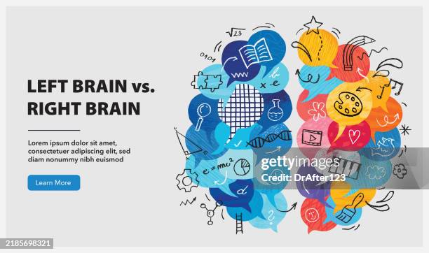 Left Vs Right Brain Web Banner High-Res Vector Graphic - Getty Images