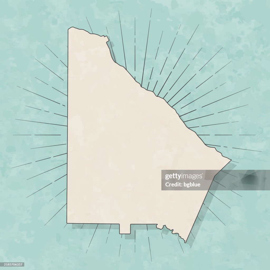 DeKalb County, Georgia. Map in retro vintage style - Old textured paper