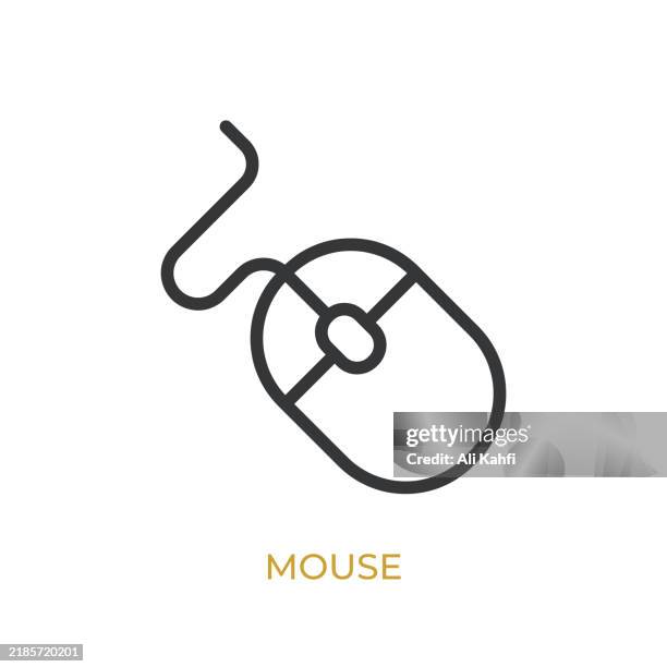 mouse glyph line icon. thin line icon that can be applied anywhere, simple, pixel perfect and modern style - scrolling instagram stock illustrations