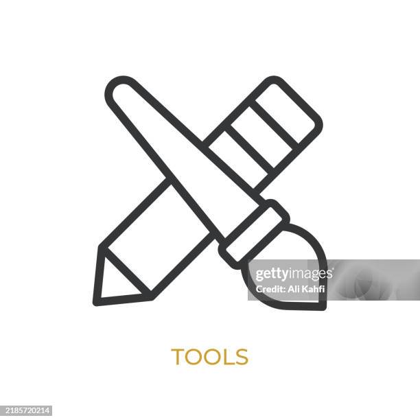 tools glyph line icon. thin line icon that can be applied anywhere, simple, pixel perfect and modern style - user experience designer stock illustrations