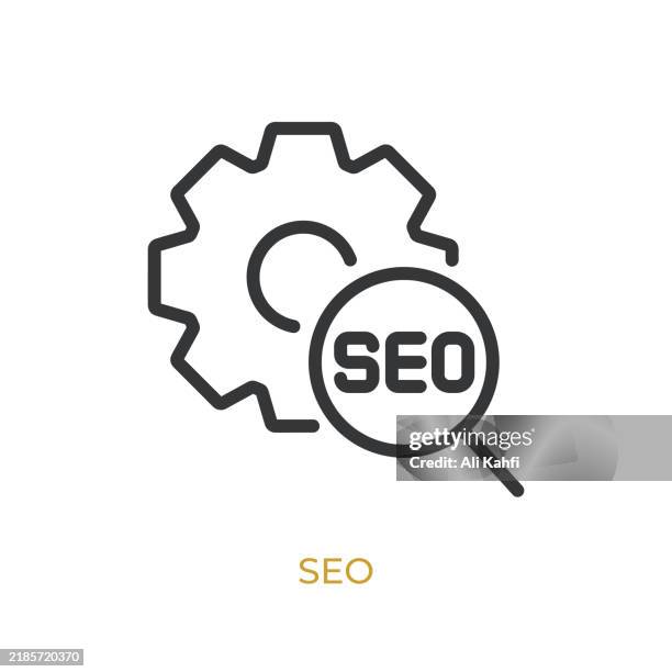 seo glyph line icon. thin line icon that can be applied anywhere, simple, pixel perfect and modern style - user experience designer stock illustrations