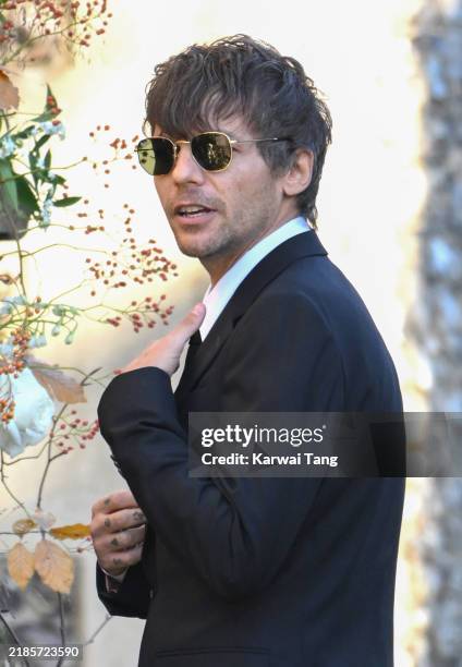 Louis Tomlinson attends the funeral for singer Liam Payne, former member of One Direction, on November 20, 2024 in Amersham, England. Former One...