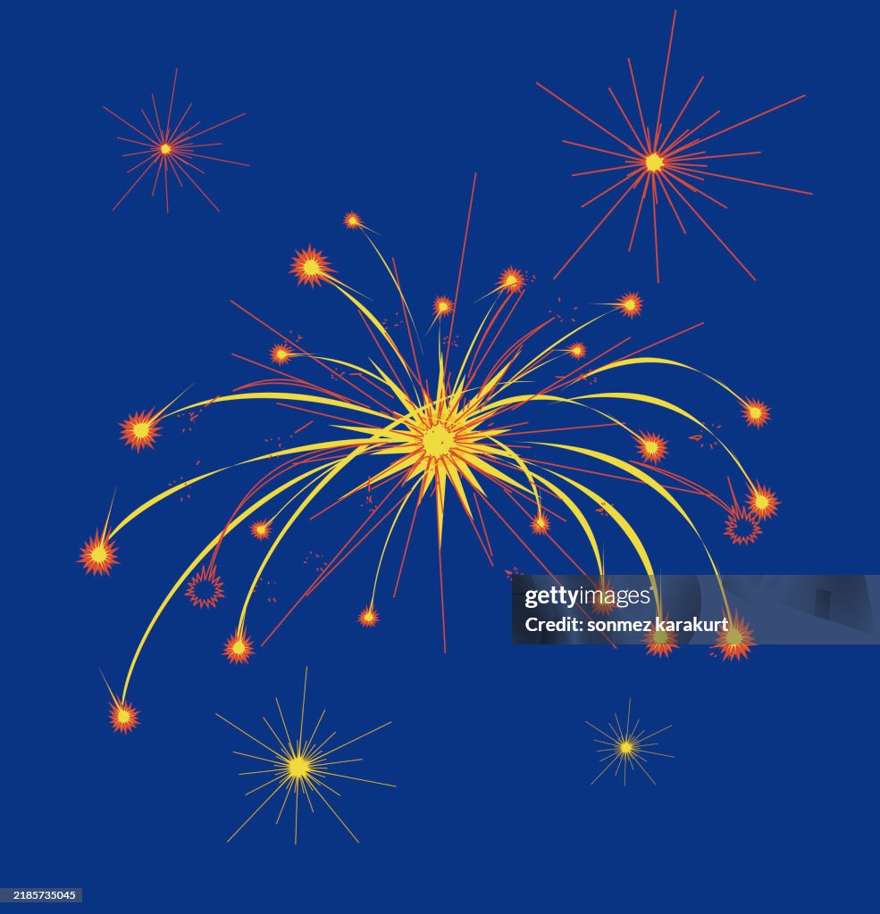 Exploding Firework Names Fireworks Exploding In The Night Sky High-Res Vector Graphic - Getty Images