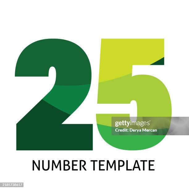 number 25.anniversary stock illustration. number template design vector illustration. - number 25 stock illustrations
