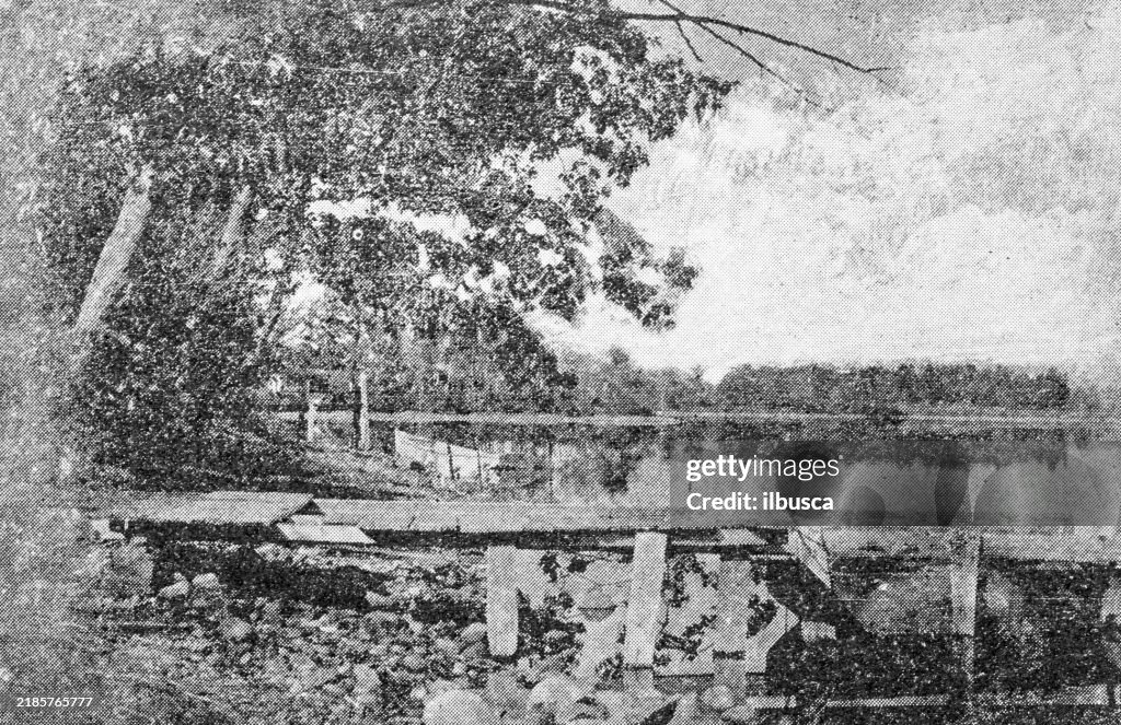 Antique image of Worcester and surroundings, Massachusetts: West Washicum Pond, South Sterling