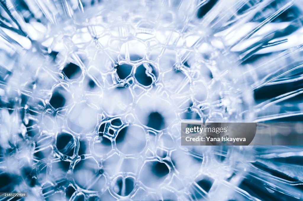 Abstract 3D model of a neuron or a virus structure closeup