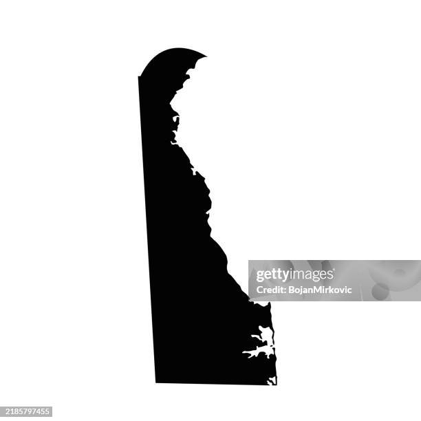 delaware map. vector - delaware stock illustrations