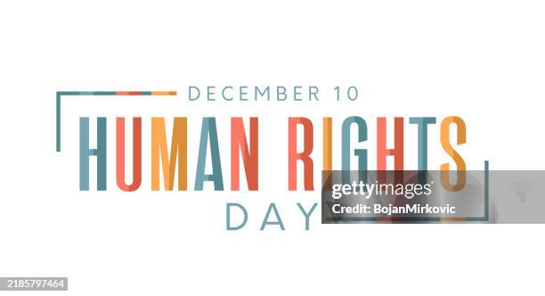 human rights day card, poster, december 10. vector - diversity background stock illustrations