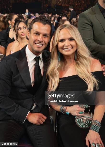 Brendan McLoughlin and Miranda Lambert attend the 58th Annual Country Music Association Awards at Bridgestone Arena on November 20, 2024 in...