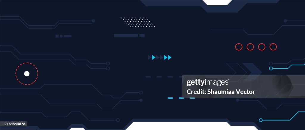 Abstract High Tech horizontal background. Cyber monday background. Modern futuristic background.