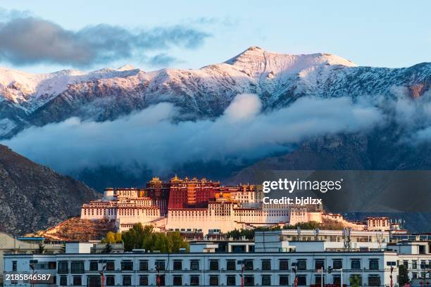 der potala-palast, tibet, china - palast stock-fotos und bilder