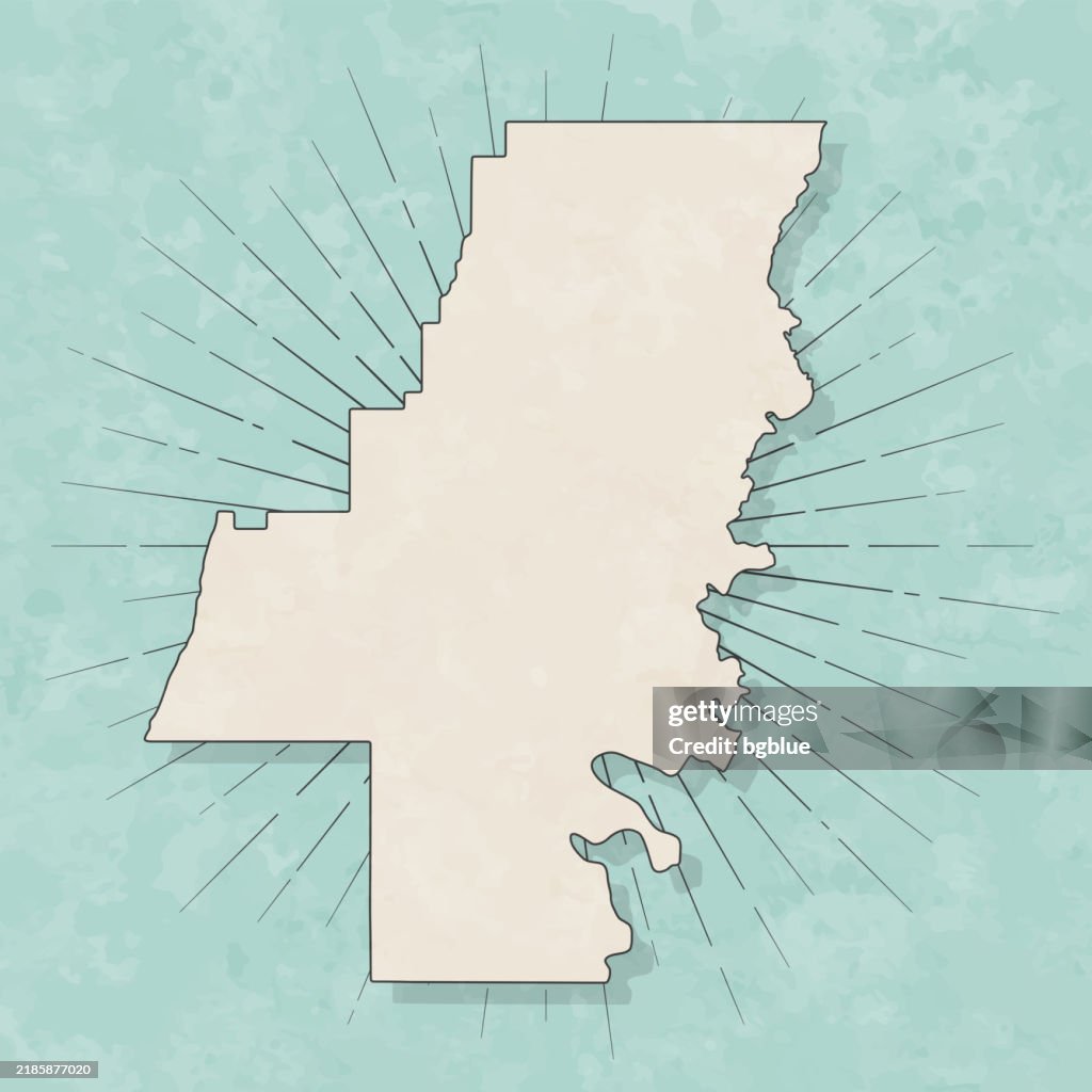 Whitfield County, Georgia. Map in retro vintage style - Old textured paper