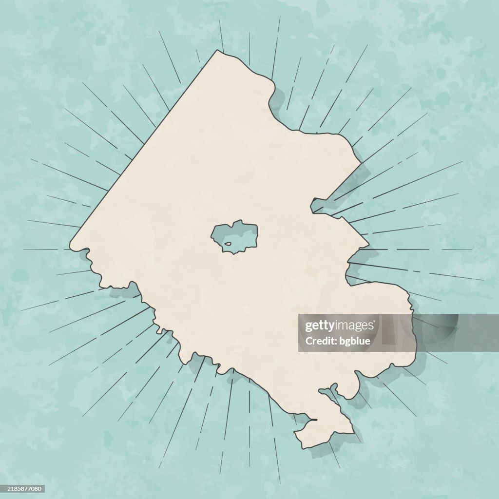 Fairfax County, Virginia. Map in retro vintage style - Old textured paper