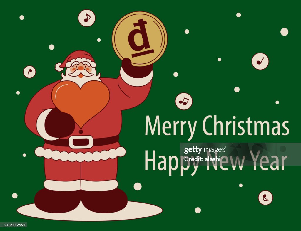 Santa Claus, sharing Love and Money, wishes you a Merry Christmas and a Happy New Year
