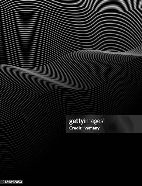abstract black and white blend wave line pattern background - multiple exposure motion stock illustrations
