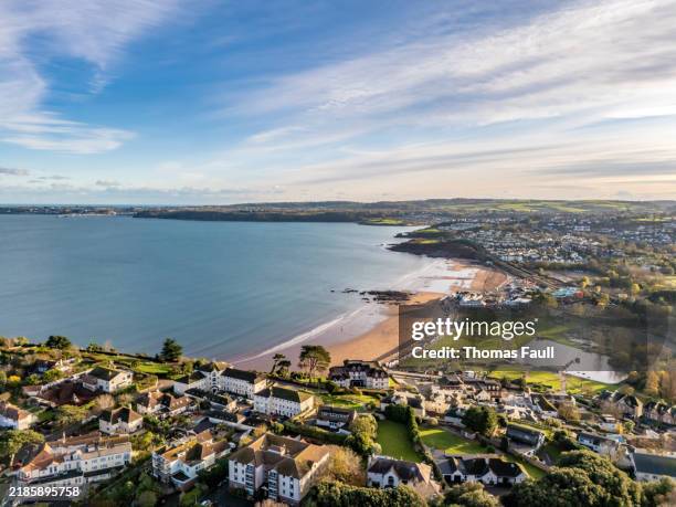 goodrington sands in devon - devon stock pictures, royalty-free photos & images