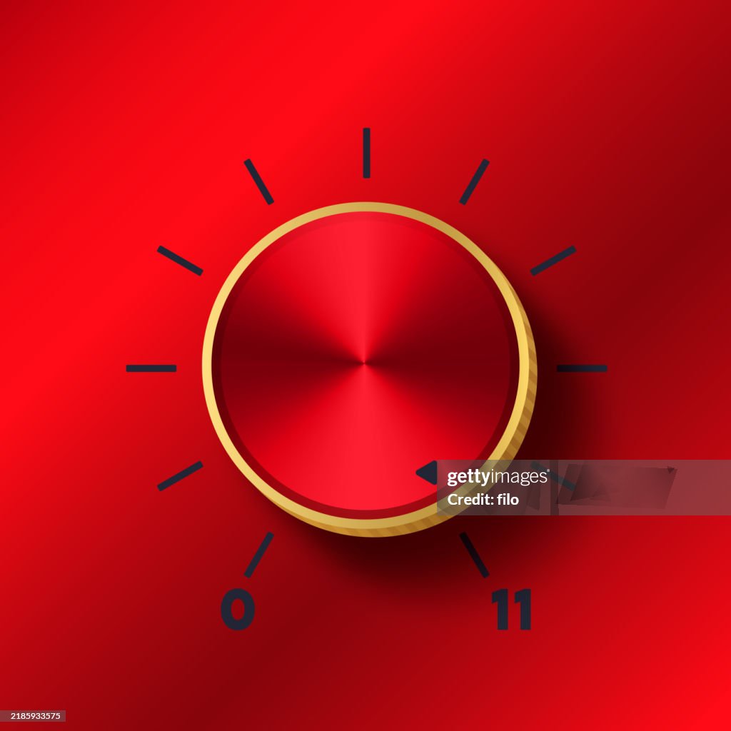 Red Control Knob or Dial